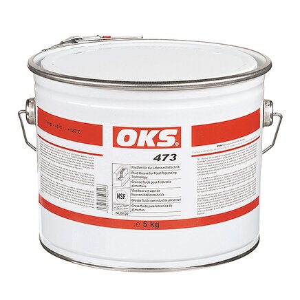 Exemplary representation: OKS 473, fluid grease for the food industry. NLGI class 00 (hobbock)