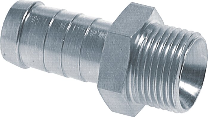 Exemplary representation: Hose nipple (60° inner cone, DIN 3863)